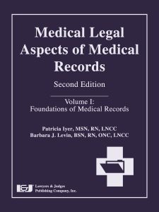 Cover of Medical Legal Aspects of Medical Records