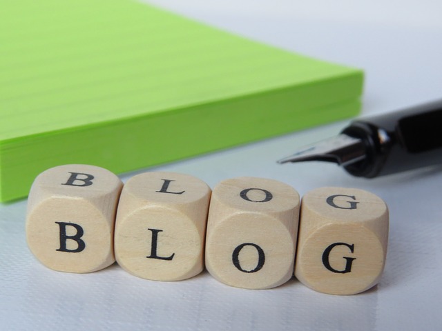 Blog spelled out in blocks, to remind us to consistently blog