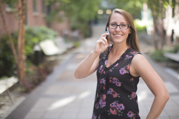 woman on phone