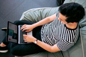 man with laptop